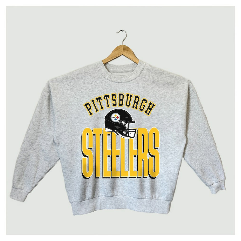 Gameday Couture Women's Fierce Focus Premium Oversized Fleece Pullover Sweatshirt - Pittsburgh Steelers