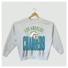 Gameday Couture Women's Fierce Focus Premium Oversized Fleece Pullover Sweatshirt - Los Angeles Chargers