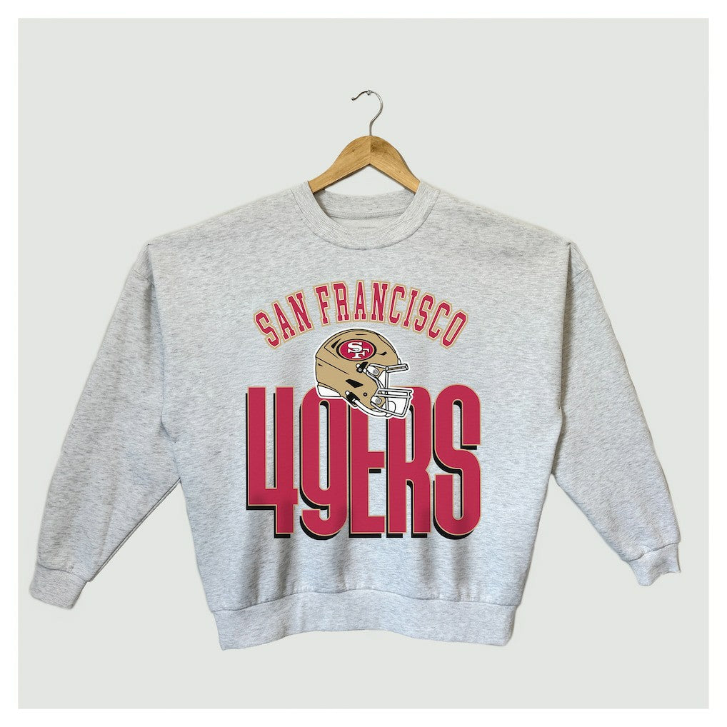 Gameday Couture Women's Fierce Focus Premium Oversized Fleece Pullover Sweatshirt - San Francisco 49ers