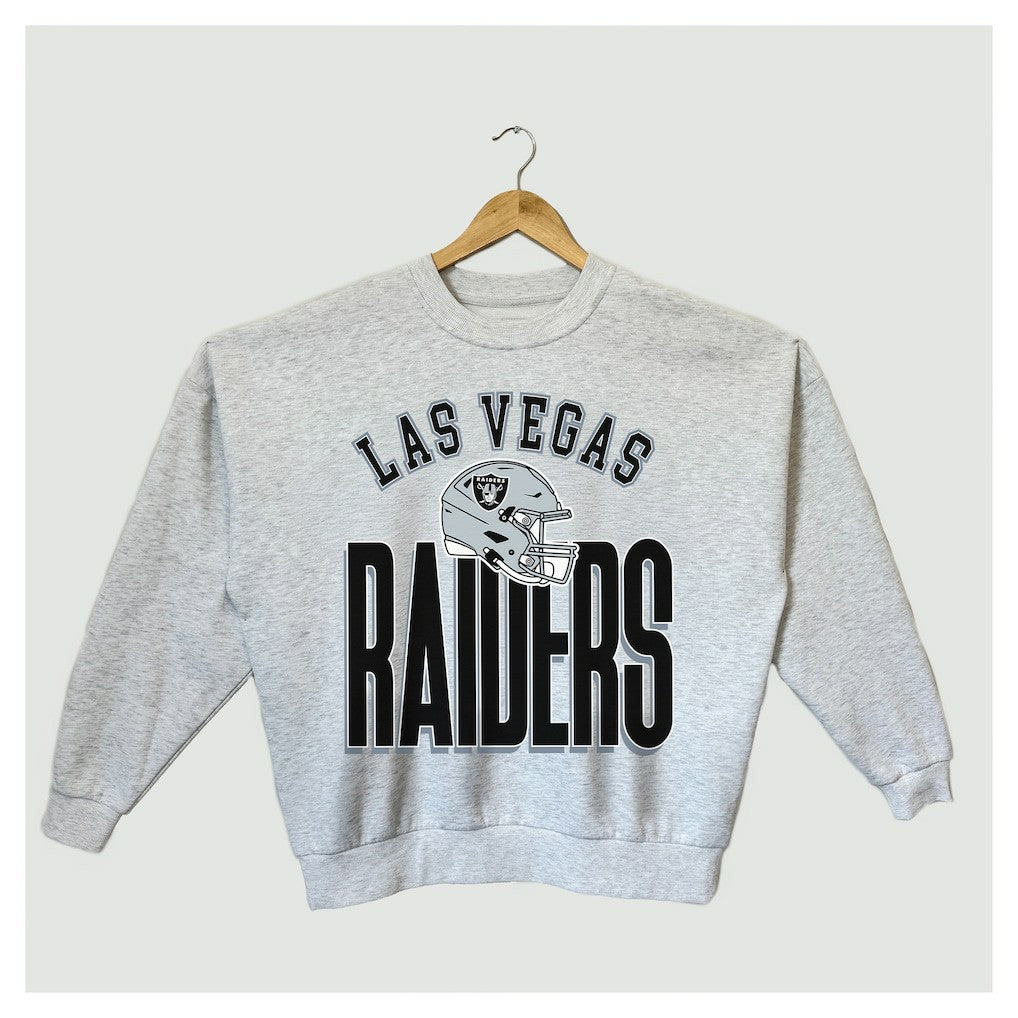Gameday Couture Women's Fierce Focus Premium Oversized Fleece Pullover Sweatshirt - Las Vegas Raiders