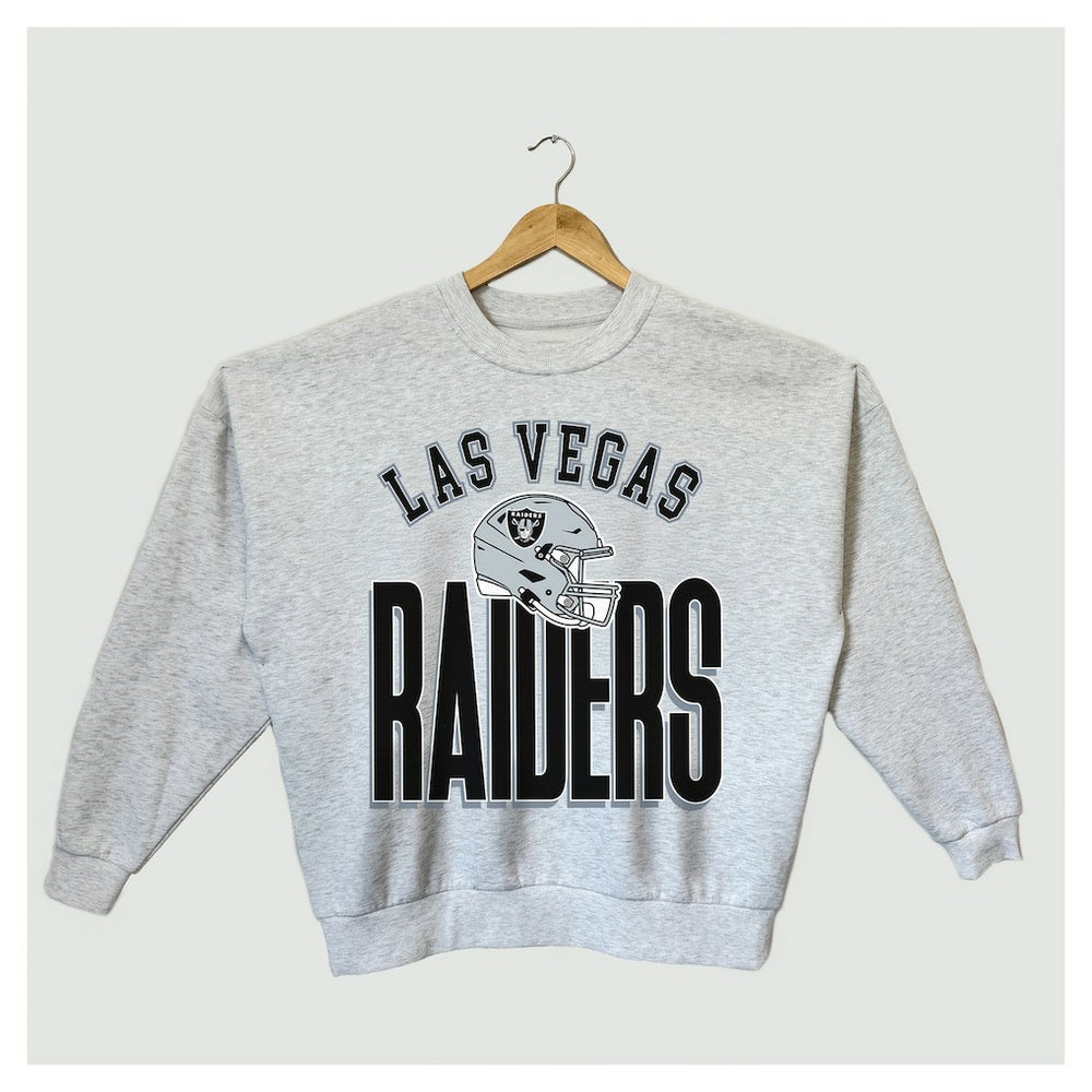 Gameday Couture Women's Fierce Focus Premium Oversized Fleece Pullover Sweatshirt - Las Vegas Raiders