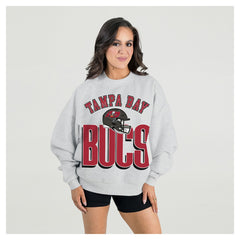 Gameday Couture Women's Fierce Focus Premium Oversized Fleece Pullover Sweatshirt - Tampa Bay Buccaneers