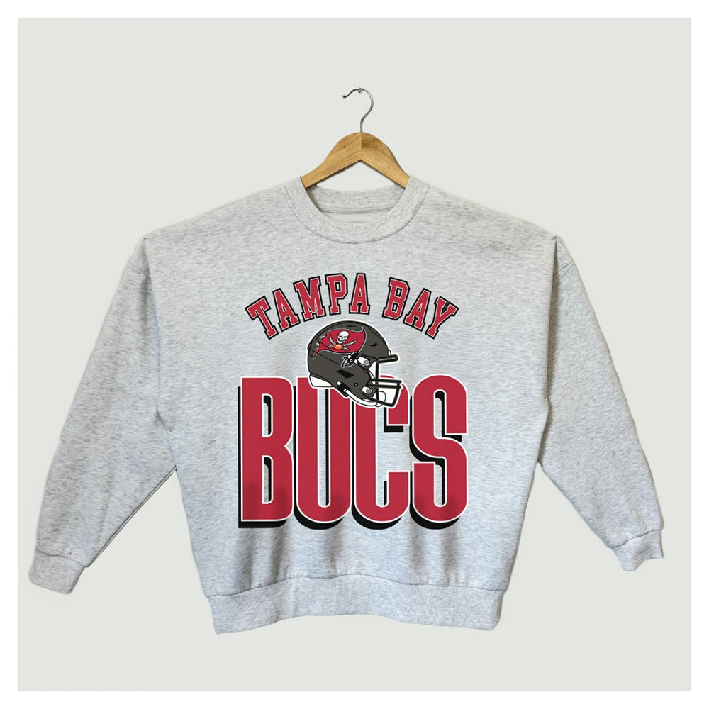 Gameday Couture Women's Fierce Focus Premium Oversized Fleece Pullover Sweatshirt - Tampa Bay Buccaneers