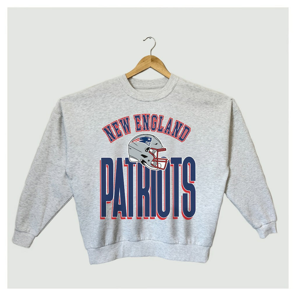 Gameday Couture Women's Fierce Focus Premium Oversized Fleece Pullover Sweatshirt - New England Patriots