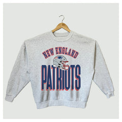 Gameday Couture Women's Fierce Focus Premium Oversized Fleece Pullover Sweatshirt - New England Patriots