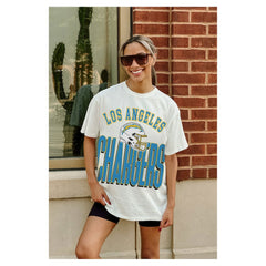 Gameday Couture Women's Oversized Classic Fierce Focus T-Shirt - Los Angeles Chargers