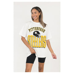 Gameday Couture Women's Oversized Classic Fierce Focus T-Shirt - Pittsburgh Steelers