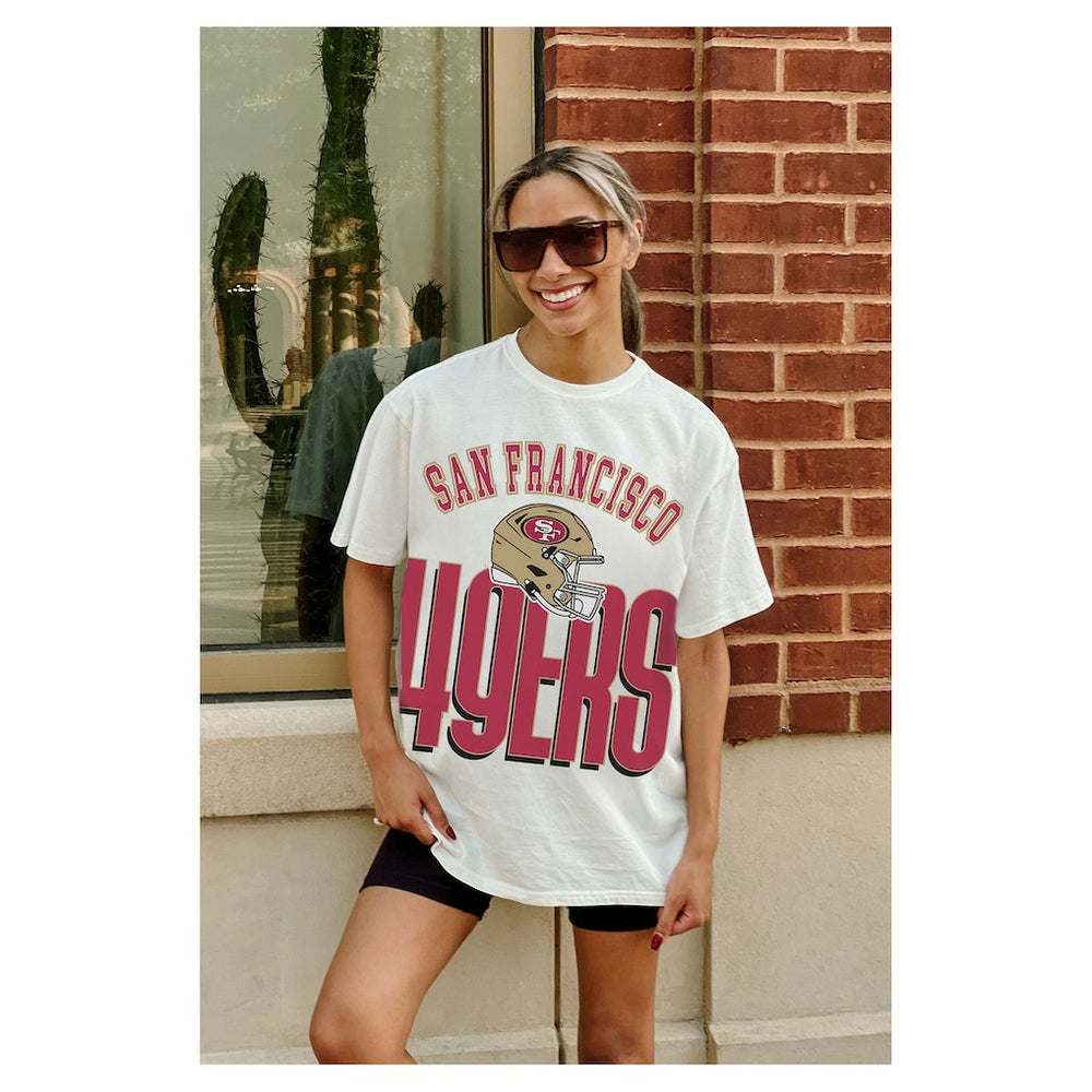 Gameday Couture Women's Oversized Classic Fierce Focus T-Shirt - San Francisco 49ers