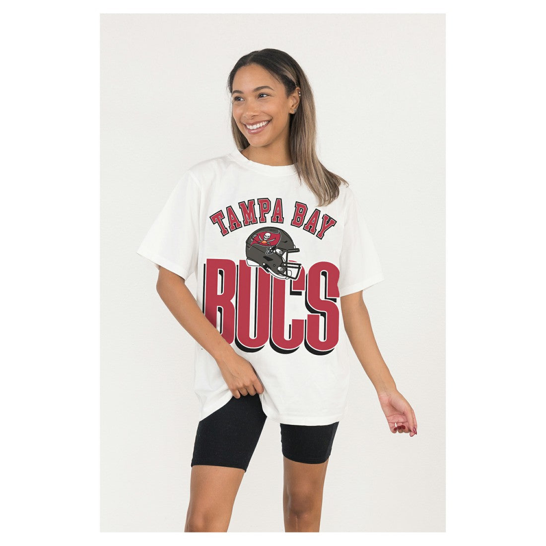 Gameday Couture Women's Oversized Classic Fierce Focus T-Shirt - Tampa Bay Buccaneers