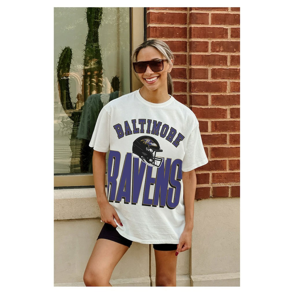 Gameday Couture Women's Oversized Classic Fierce Focus T-Shirt - Baltimore Ravens