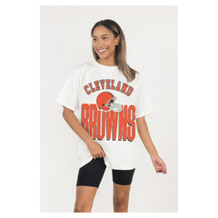 Gameday Couture Women's Oversized Classic Fierce Focus T-Shirt - Cleveland Browns