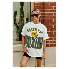 Gameday Couture Women's Oversized Classic Fierce Focus T-Shirt - Green Bay Packers