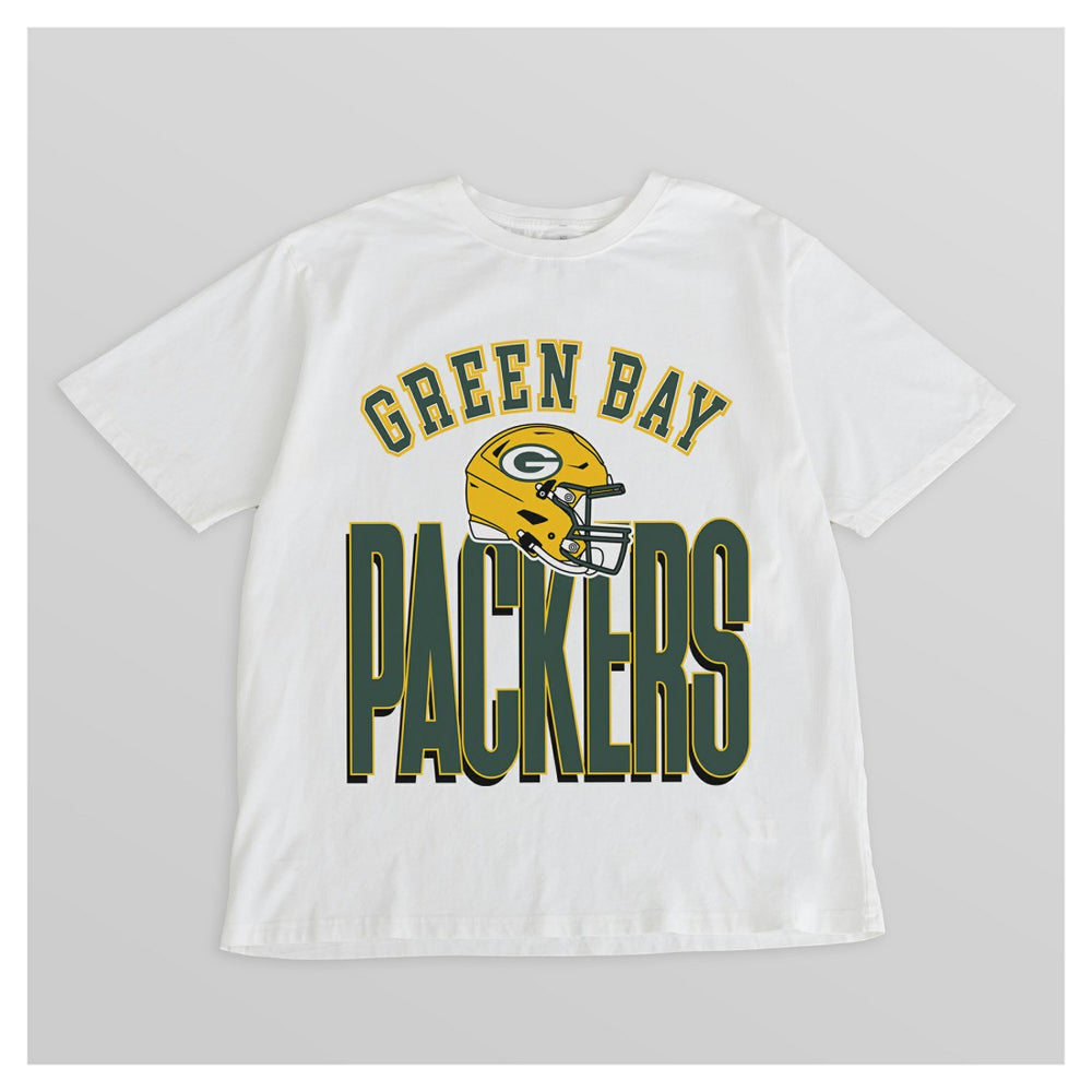 Gameday Couture Women's Oversized Classic Fierce Focus T-Shirt - Green Bay Packers