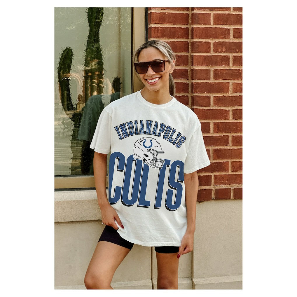 Gameday Couture Women's Oversized Classic Fierce Focus T-Shirt - Indianapolis Colts