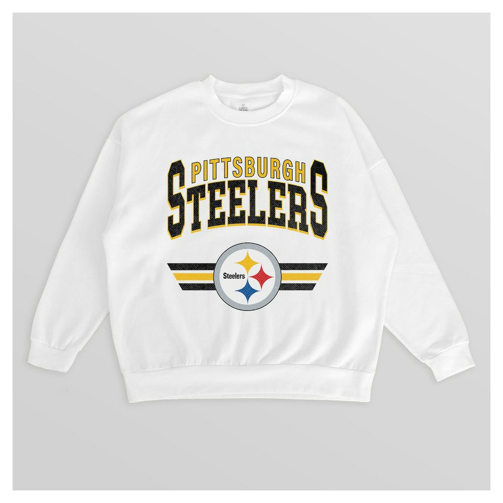 Gameday Couture Women's Swift Strike Premium Oversized Fleece Pullover Sweatshirt - Pittsburgh Steelers