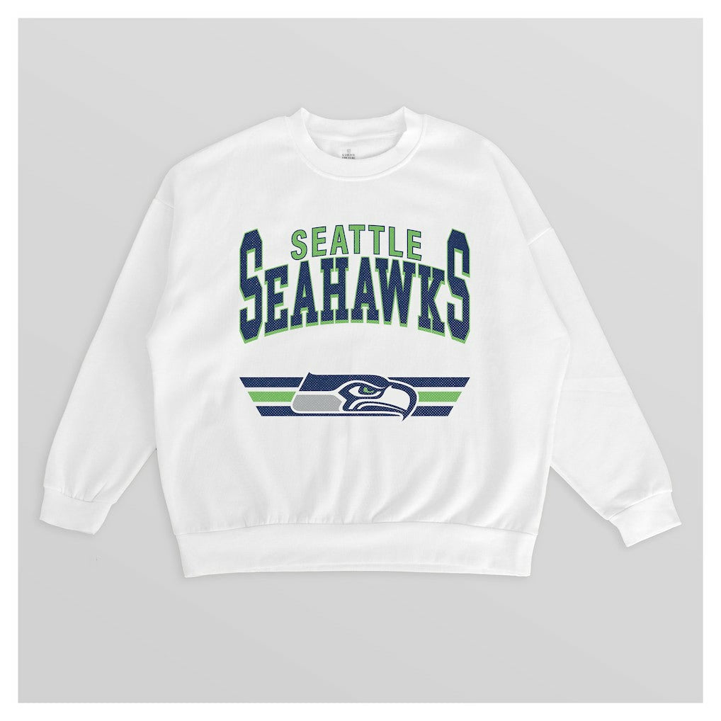 Gameday Couture Women's Swift Strike Premium Oversized Fleece Pullover Sweatshirt - Seattle Seahawks