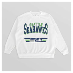 Gameday Couture Women's Swift Strike Premium Oversized Fleece Pullover Sweatshirt - Seattle Seahawks