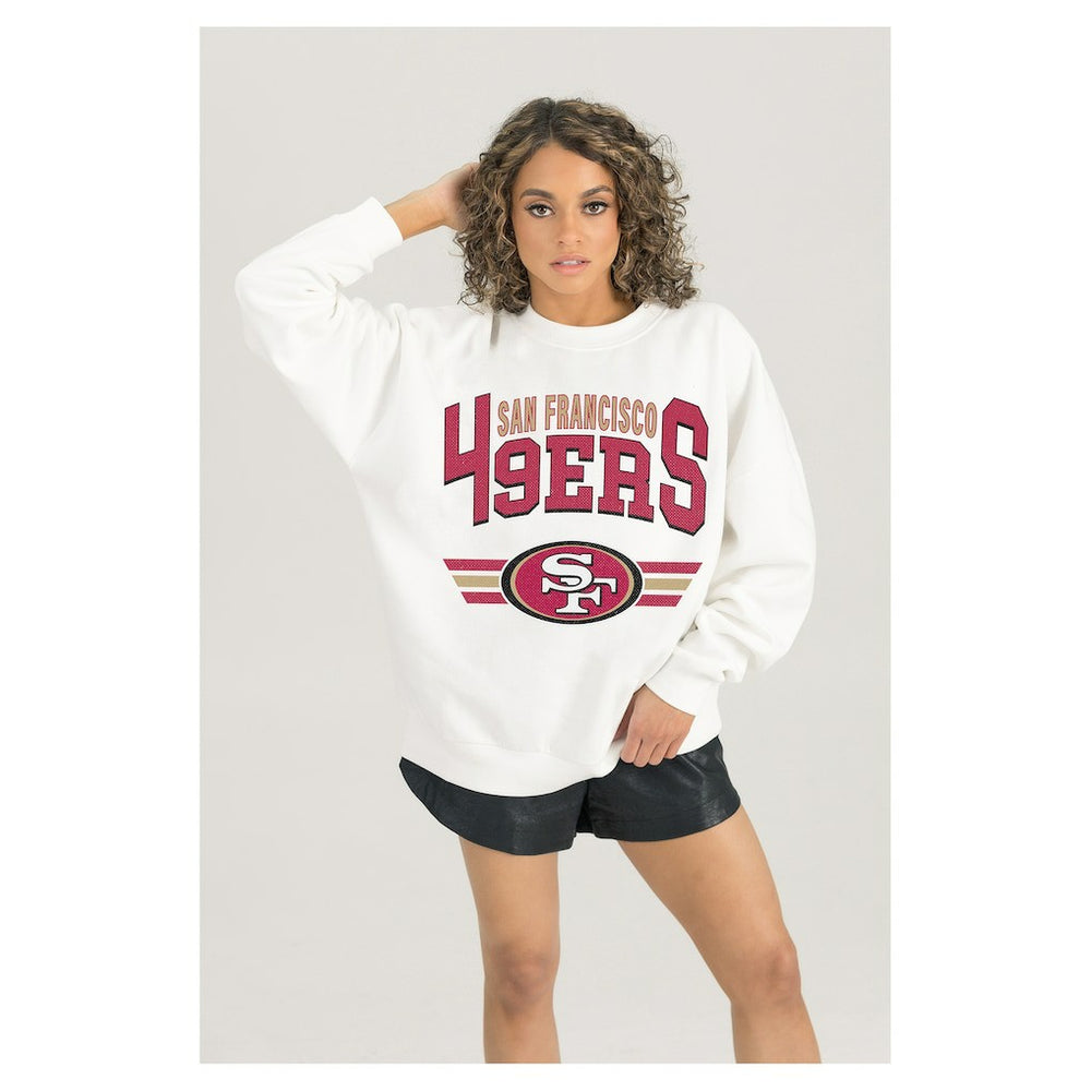 Gameday Couture Women's Swift Strike Premium Oversized Fleece Pullover Sweatshirt - San Francisco 49ers