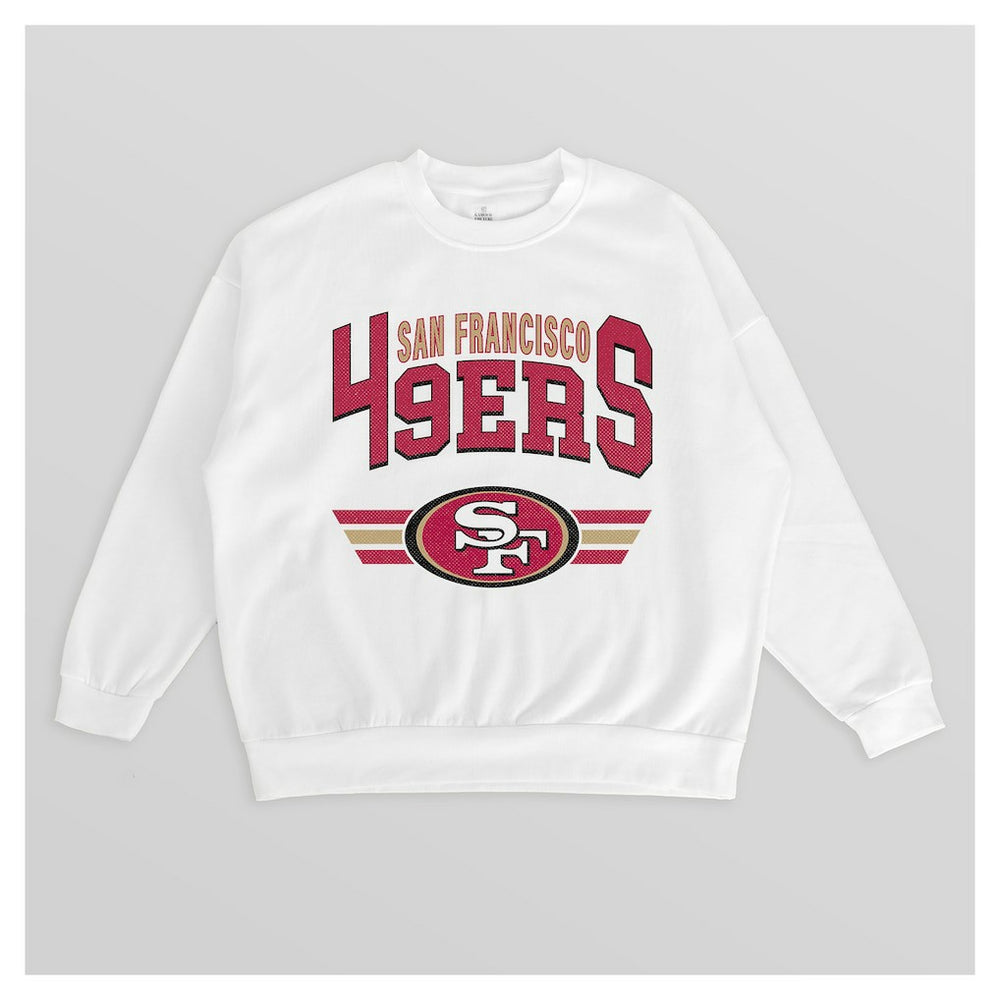 Gameday Couture Women's Swift Strike Premium Oversized Fleece Pullover Sweatshirt - San Francisco 49ers