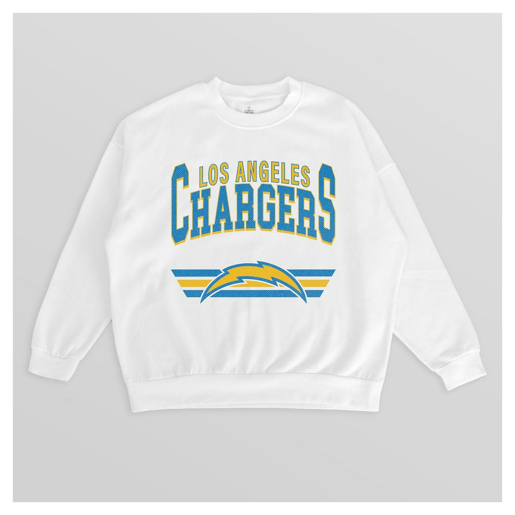 Gameday Couture Women's Swift Strike Premium Oversized Fleece Pullover Sweatshirt - Los Angeles Chargers