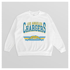 Gameday Couture Women's Swift Strike Premium Oversized Fleece Pullover Sweatshirt - Los Angeles Chargers