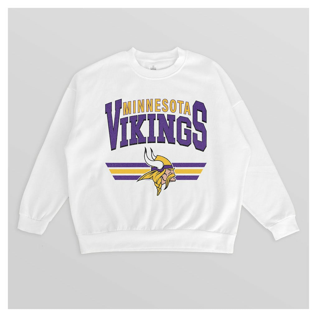 Gameday Couture Women's Swift Strike Premium Oversized Fleece Pullover Sweatshirt - Minnesota Vikings