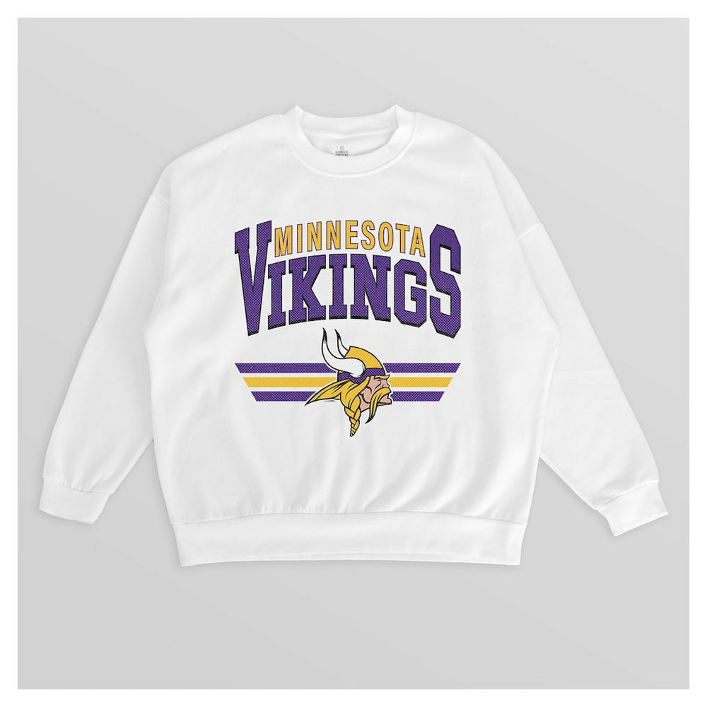Gameday Couture Women's Swift Strike Premium Oversized Fleece Pullover Sweatshirt - Minnesota Vikings