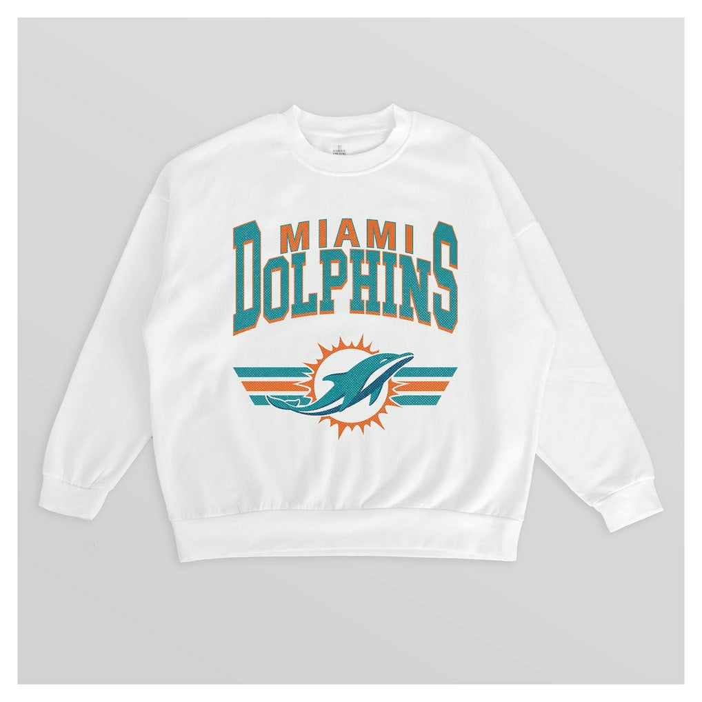Gameday Couture Women's Swift Strike Premium Oversized Fleece Pullover Sweatshirt - Miami Dolphins