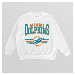 Gameday Couture Women's Swift Strike Premium Oversized Fleece Pullover Sweatshirt - Miami Dolphins