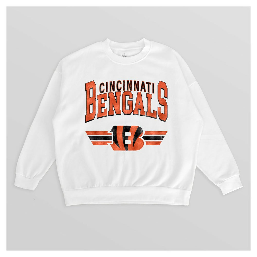 Gameday Couture Women's Swift Strike Premium Oversized Fleece Pullover Sweatshirt - Cincinnati Bengals