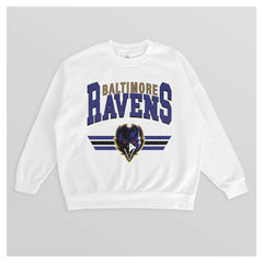 Gameday Couture Women's Swift Strike Premium Oversized Fleece Pullover Sweatshirt - Baltimore Ravens