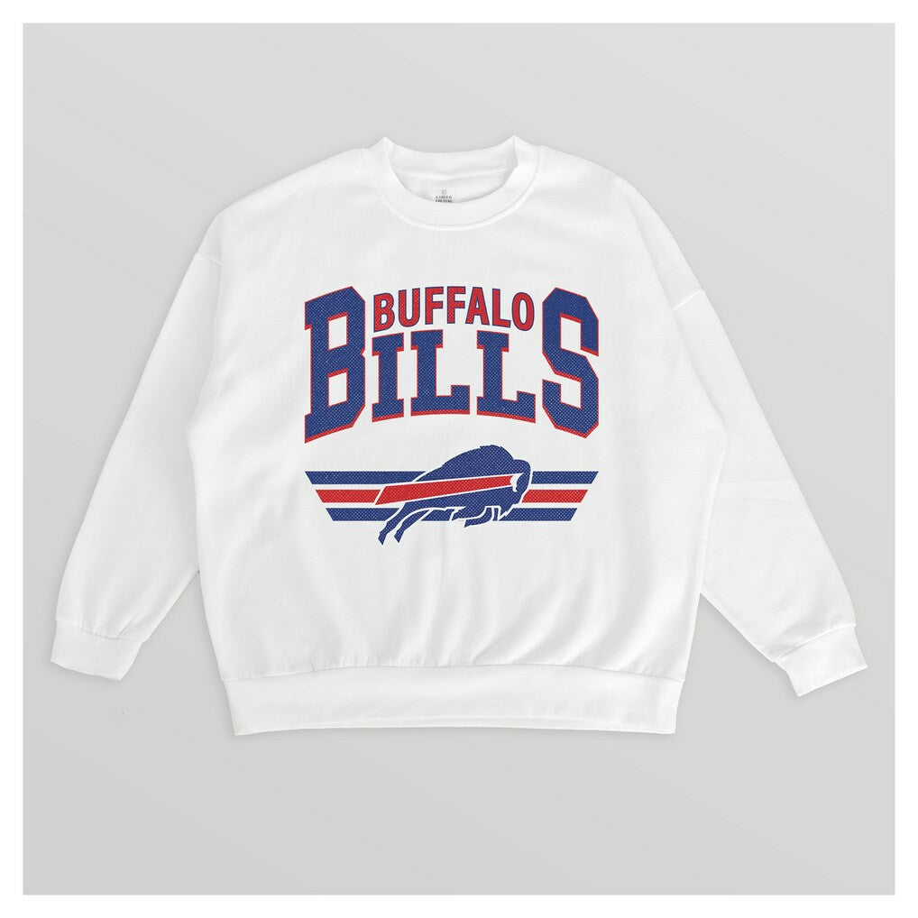 Gameday Couture Women's Swift Strike Premium Oversized Fleece Pullover Sweatshirt - Buffalo Bills