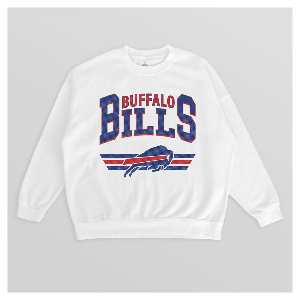 Gameday Couture Women's Swift Strike Premium Oversized Fleece Pullover Sweatshirt - Buffalo Bills