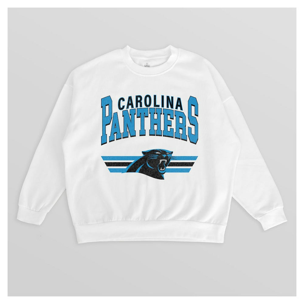 Gameday Couture Women's Swift Strike Premium Oversized Fleece Pullover Sweatshirt - Carolina Panthers