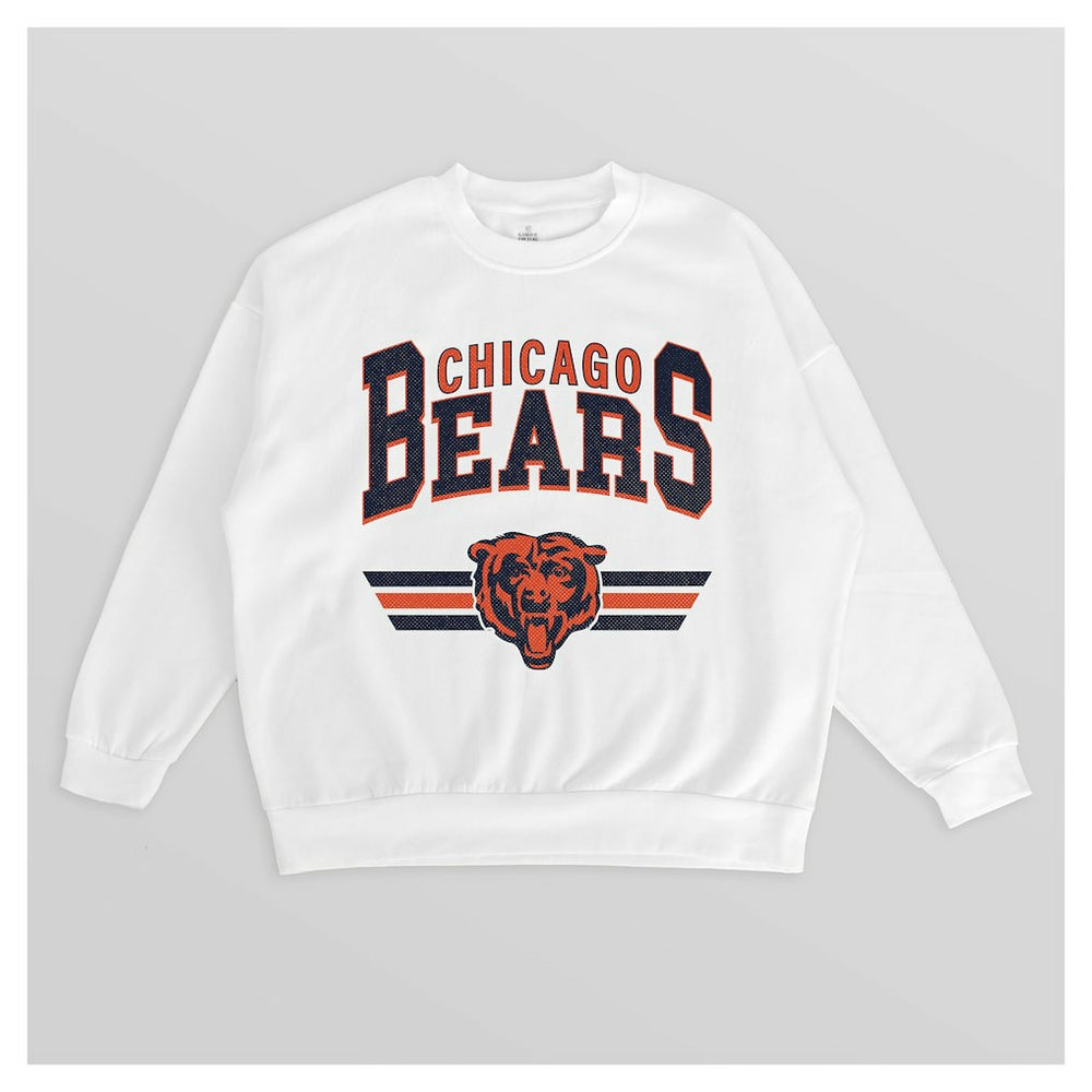 Gameday Couture Women's Swift Strike Premium Oversized Fleece Pullover Sweatshirt - Chicago Bears