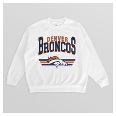Gameday Couture Women's Swift Strike Premium Oversized Fleece Pullover Sweatshirt - Denver Broncos