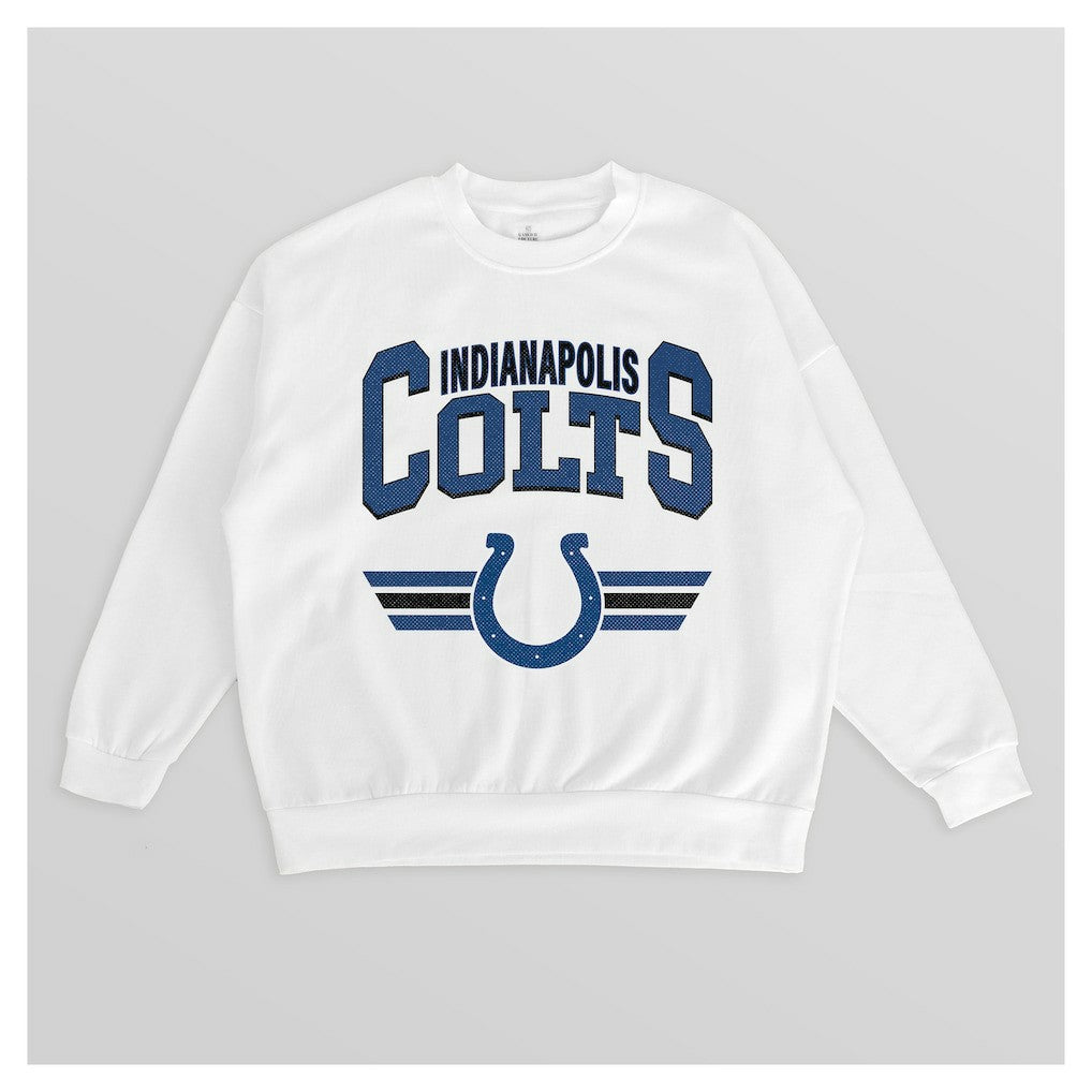 Gameday Couture Women's Swift Strike Premium Oversized Fleece Pullover Sweatshirt - Indianapolis Colts