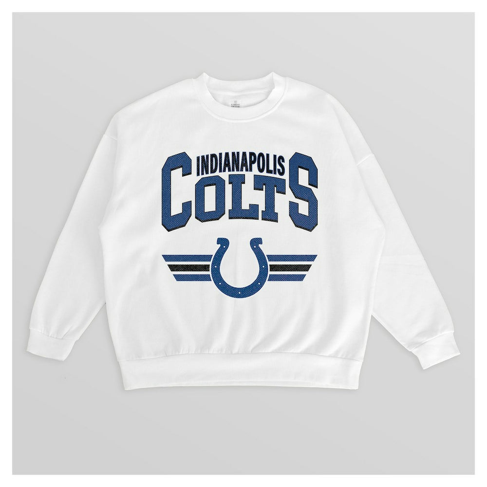 Gameday Couture Women's Swift Strike Premium Oversized Fleece Pullover Sweatshirt - Indianapolis Colts