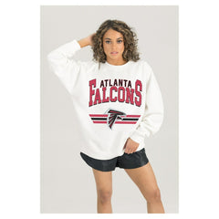 Gameday Couture Women's Swift Strike Premium Oversized Fleece Pullover Sweatshirt - Atlanta Falcons