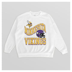 Gameday Couture Women's Oversized Hard Earned Premium Fleece Pullover Sweatshirt - Minnesota Vikings