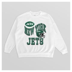Gameday Couture Women's Oversized Hard Earned Premium Fleece Pullover Sweatshirt - New York Jets