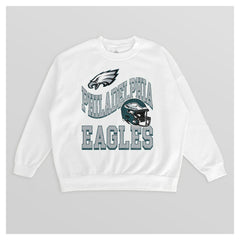Gameday Couture Women's Oversized Hard Earned Premium Fleece Pullover Sweatshirt - Philadelphia Eagles