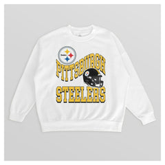 Gameday Couture Women's Oversized Hard Earned Premium Fleece Pullover Sweatshirt - Pittsburgh Steelers