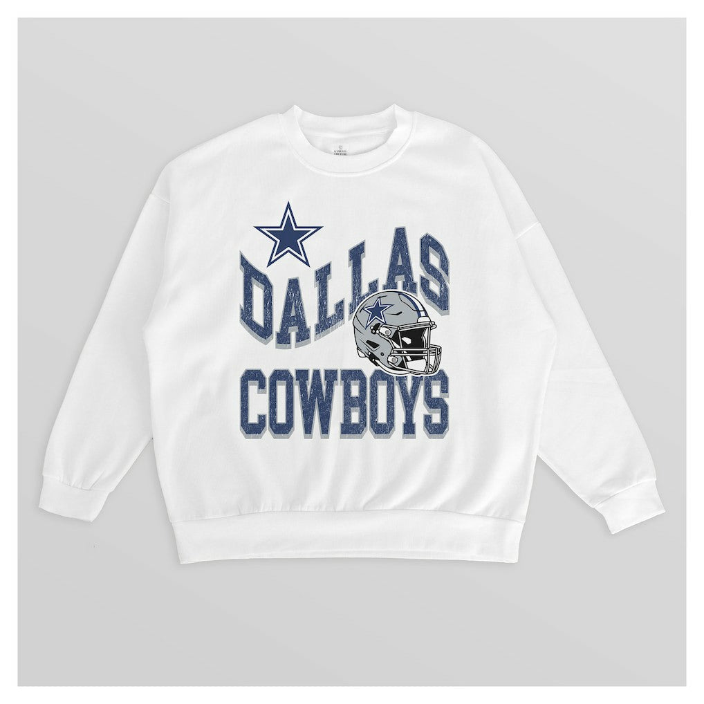 Gameday Couture Women's Oversized Hard Earned Premium Fleece Pullover Sweatshirt - Dallas Cowboys