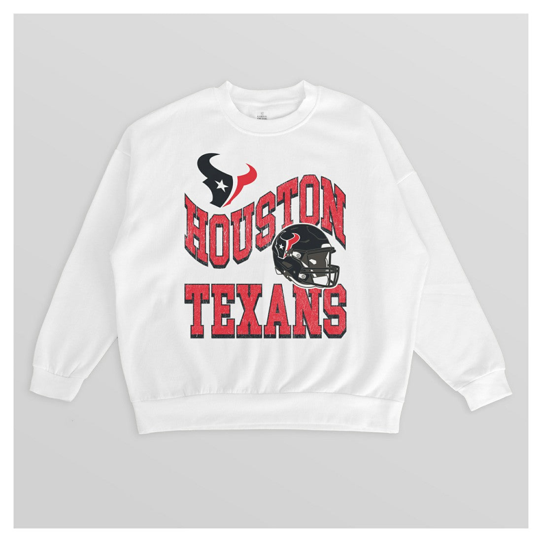 Gameday Couture Women's Oversized Hard Earned Premium Fleece Pullover Sweatshirt - Houston Texans