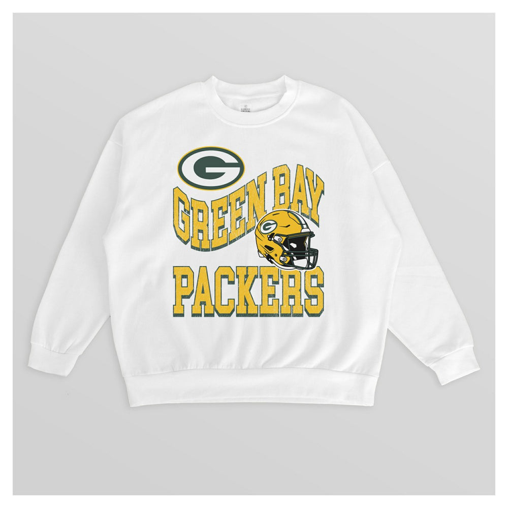 Gameday Couture Women's Oversized Hard Earned Premium Fleece Pullover Sweatshirt - Green Bay Packers