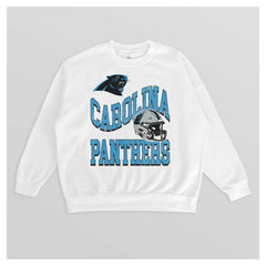 Gameday Couture Women's Oversized Hard Earned Premium Fleece Pullover Sweatshirt - Carolina Panthers