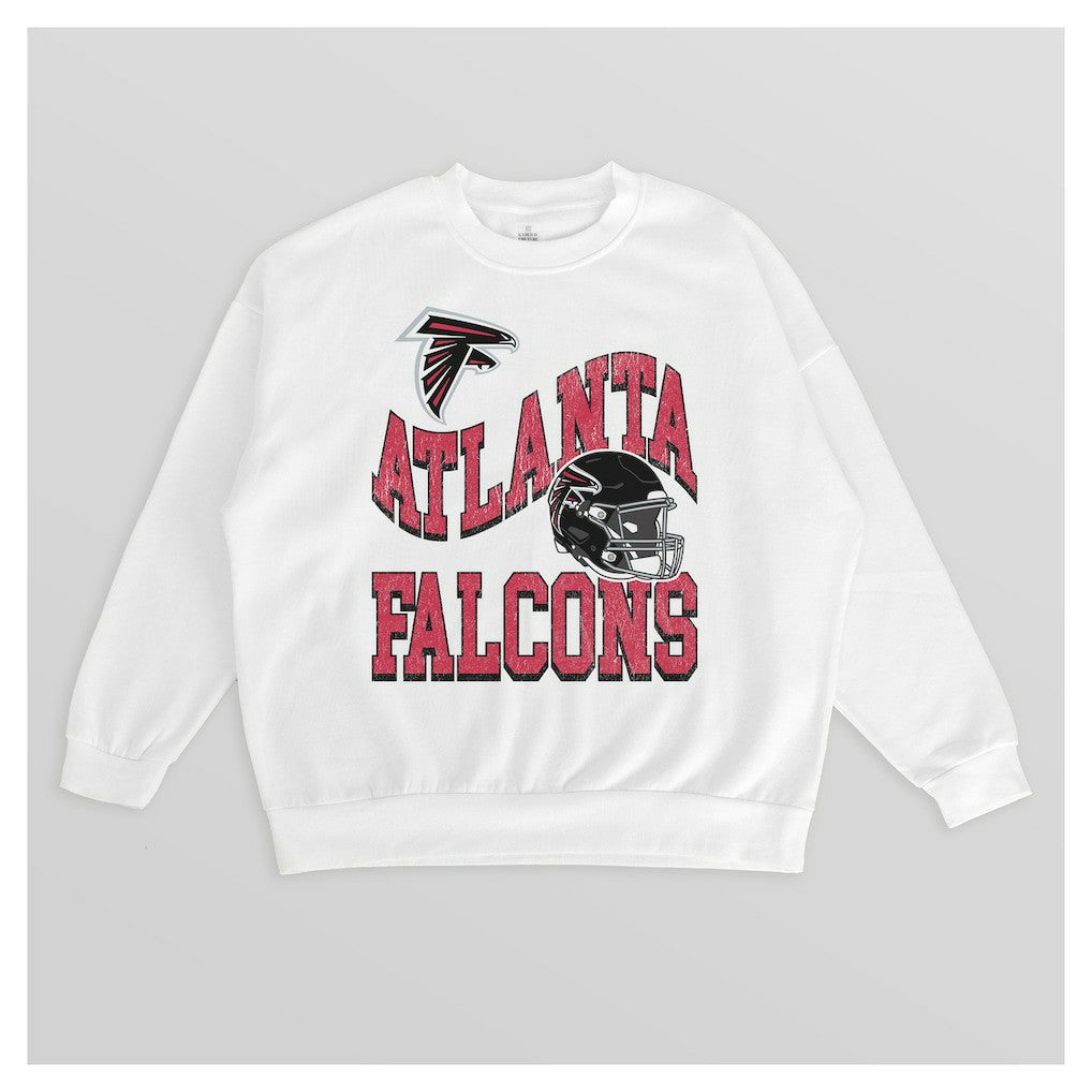 Gameday Couture Women's Oversized Hard Earned Premium Fleece Pullover Sweatshirt - Atlanta Falcons