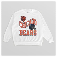 Gameday Couture Women's Oversized Hard Earned Premium Fleece Pullover Sweatshirt - Chicago Bears