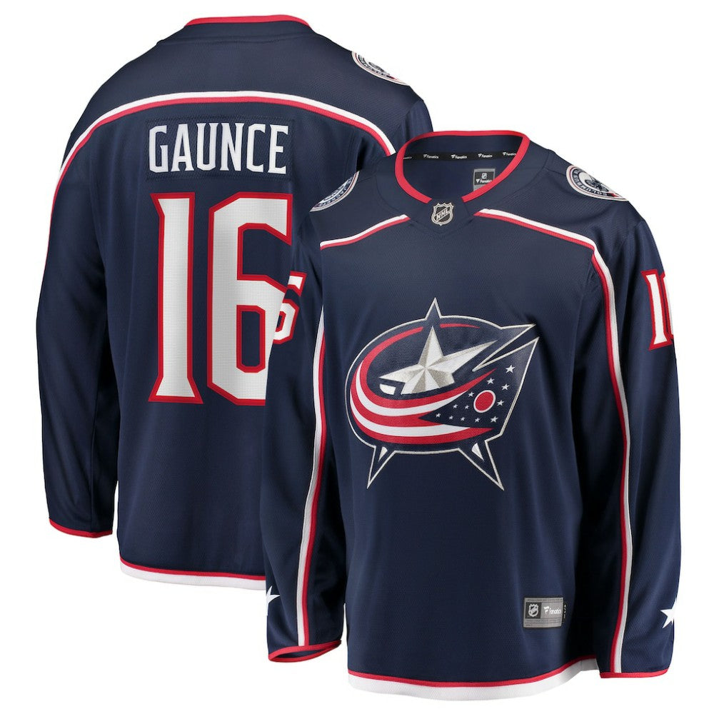 NHL Navy Brendan Gaunce Columbus Blue Jackets Fanatics Home Breakaway Jersey